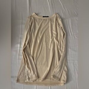 Cream Long Sleeve Women's Top